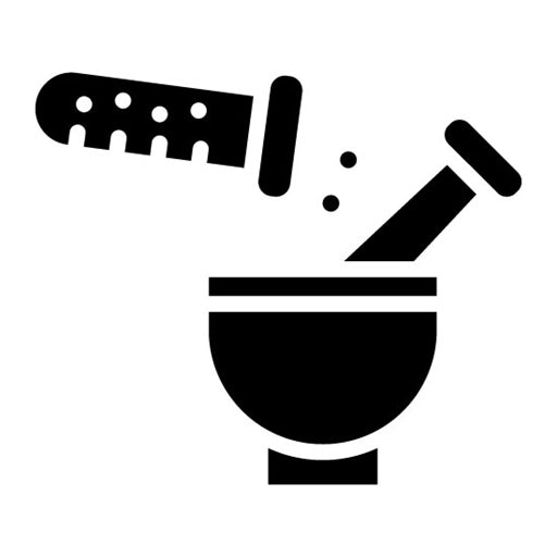 Chemist Mortar Glyph Icon