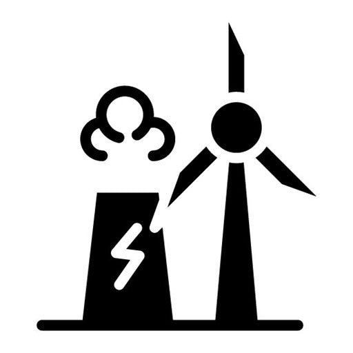Energy Industry Glyph Icon | Oil And Gas
