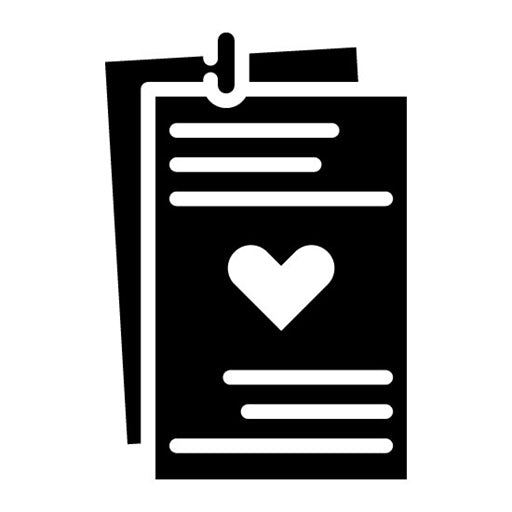 Love Notes Glyph Icon