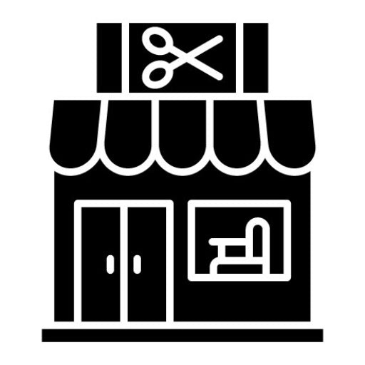 Barber Shop Glyph Icon