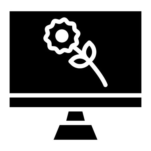 Virtual Flowers Glyph Icon