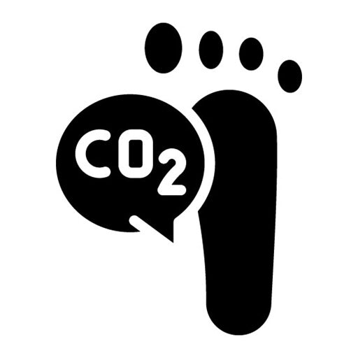 Carbon Footprint Glyph Icon | Eco Development