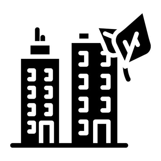 Eco City Glyph Icon