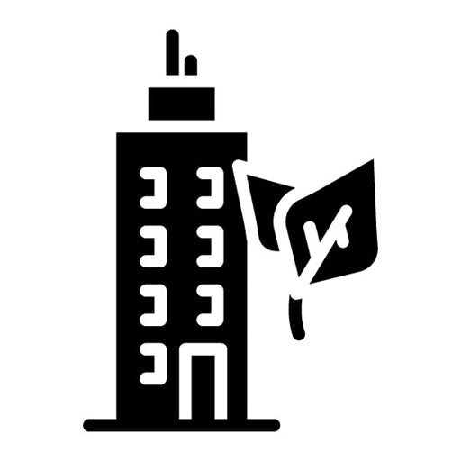 Green Building Glyph Icon | Eco Development