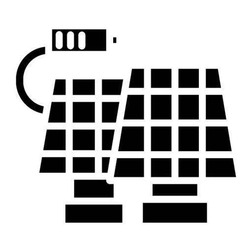 Solar Power Glyph Icon