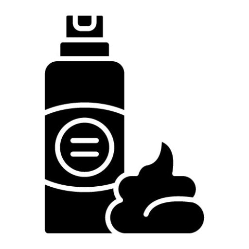 Barber Foam Glyph Icon
