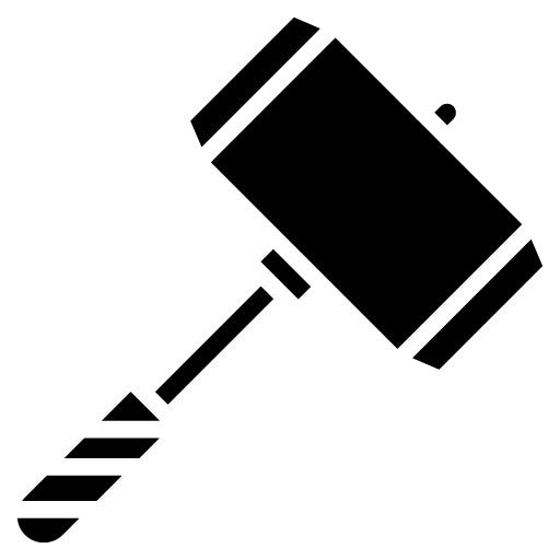 Kingdom Hammer Glyph Icon | Empire