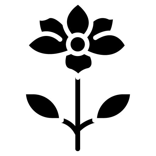 Royal Blossom Glyph Icon