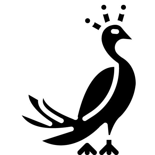 Royal Peacock Glyph Icon