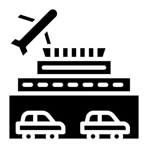 Airport Parking Glyph Icon