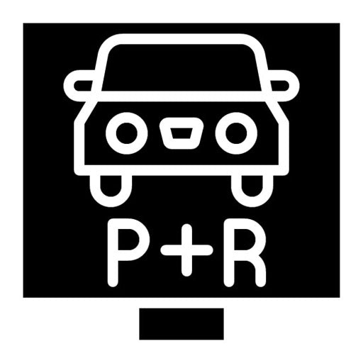 Park and Ride Glyph Icon