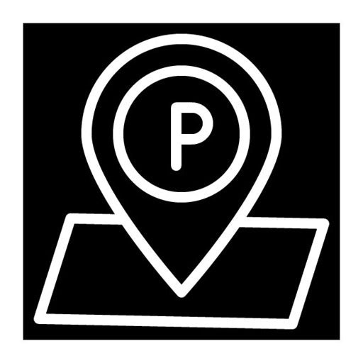 Parking Map Glyph Icon