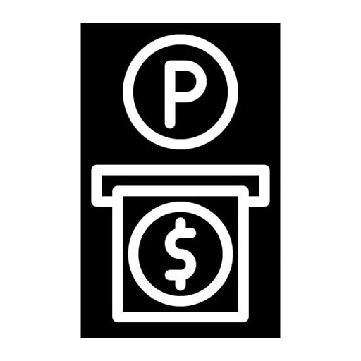 Parking Payment Glyph Icon