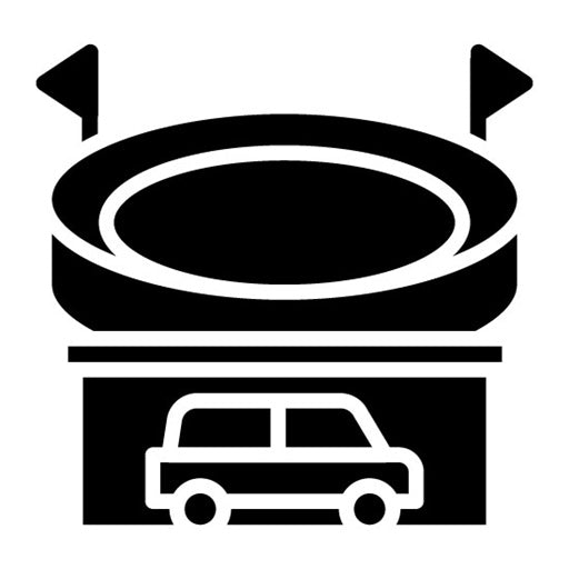 Stadium Parking Glyph Icon