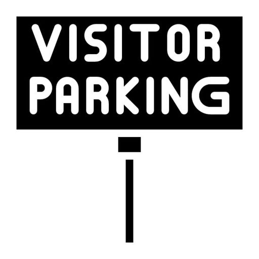 Visitor Parking Glyph Icon