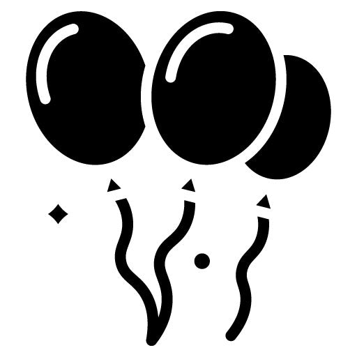 Anniversary Balloons Glyph Icon