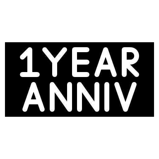 Anniversary Banner Glyph Icon