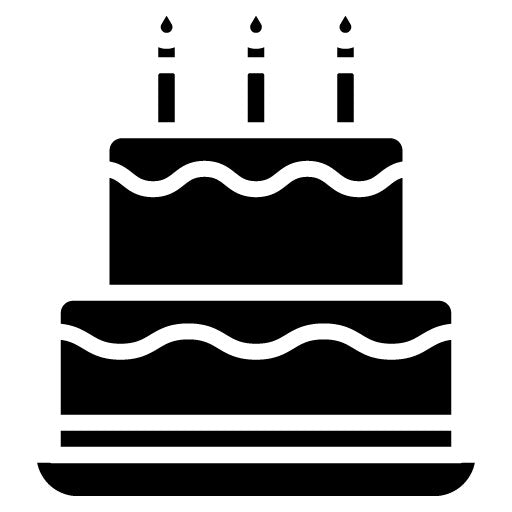 Anniversary Cake Glyph Icon