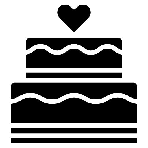 Anniversary Cake Topper Glyph Icon