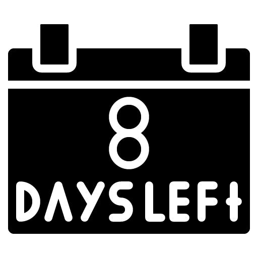Anniversary Countdown Glyph Icon