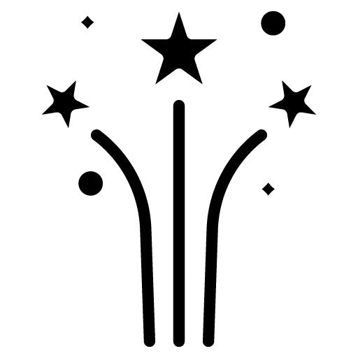 Anniversary Fireworks Glyph Icon