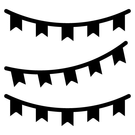 Anniversary Garland Glyph Icon
