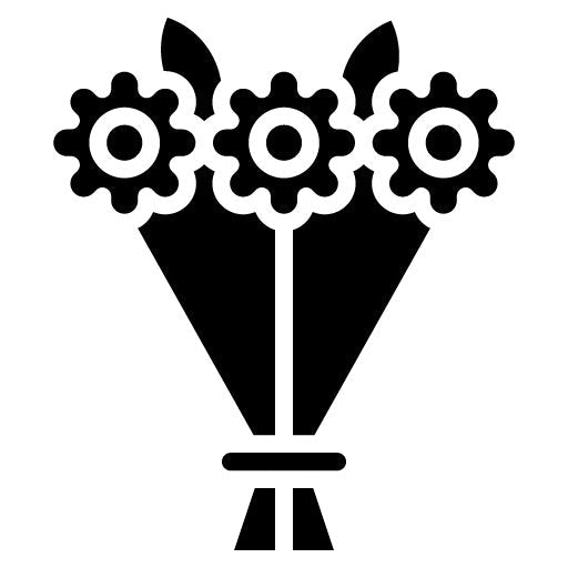 Bouquet of Flowers Glyph Icon
