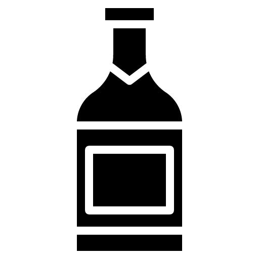 Champagne Bottle Glyph Icon