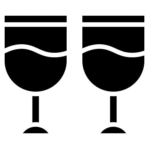 Champagne Glasses Glyph Icon