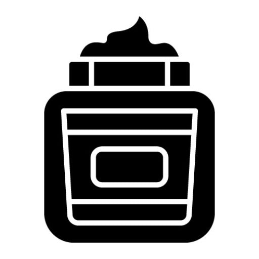 Cream Glyph Icon | Hair Salon