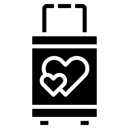 Romantic Getaway Glyph Icon