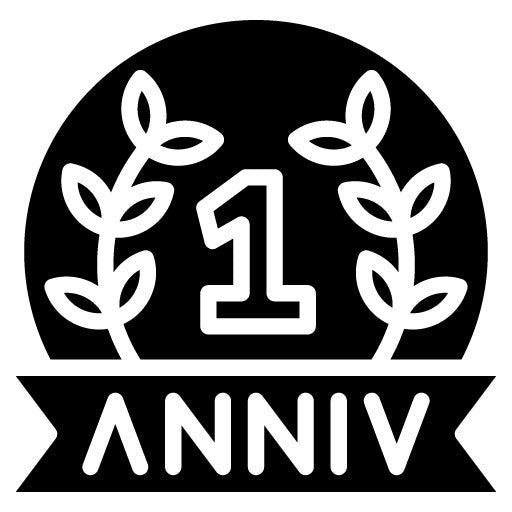 Silver Anniversary Glyph Icon