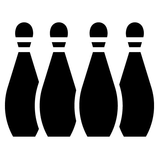 Bowling Pins Glyph Icon