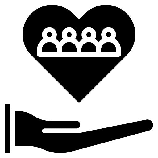 Community Service Glyph Icon | Social Club