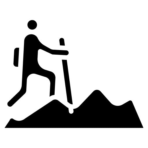 Hiking Trail Glyph Icon