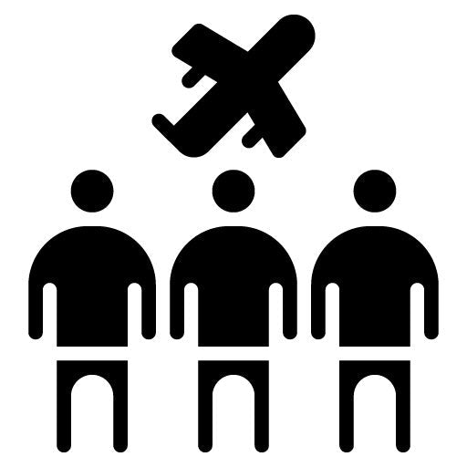 Travel Group Glyph Icon