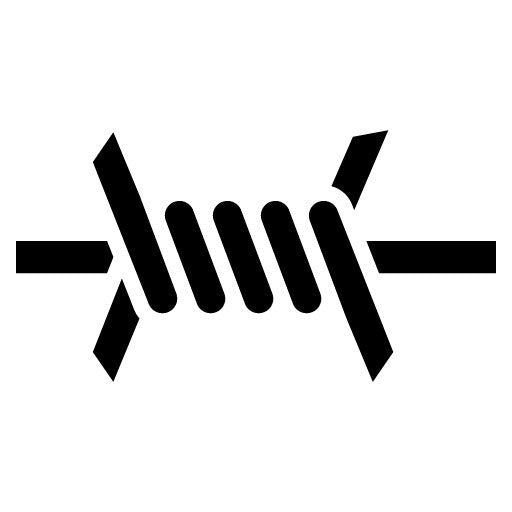 Barbed Wire Glyph Icon | Protest