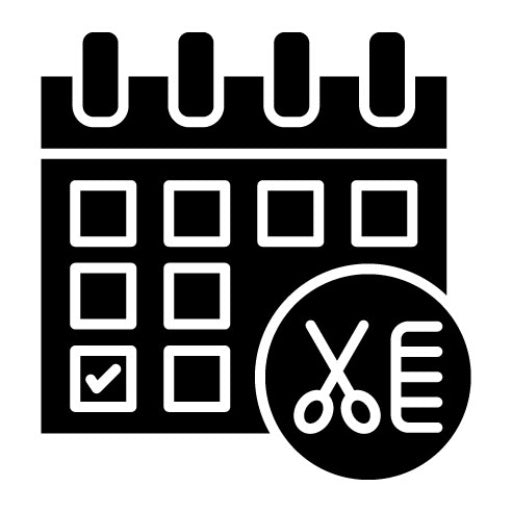 Barber Appointment Glyph Icon