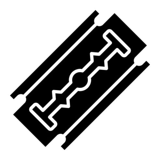 Razor Blade Glyph Icon