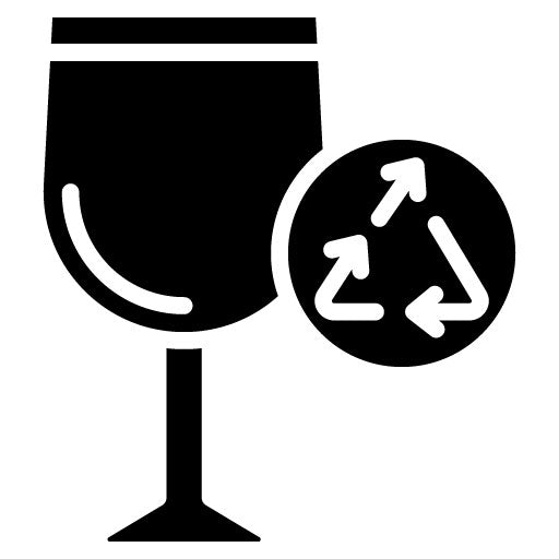 Upcycled Glassware Glyph Icon