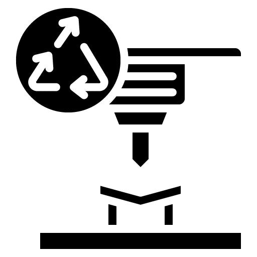 Upcycled Metalwork Glyph Icon