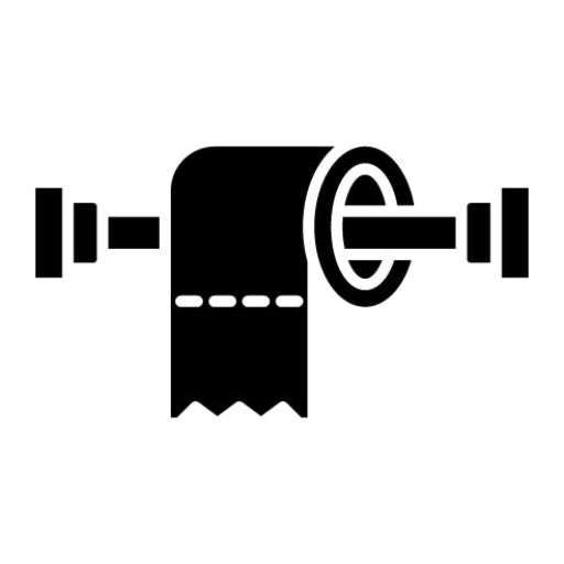 Tissue Roll Glyph Icon