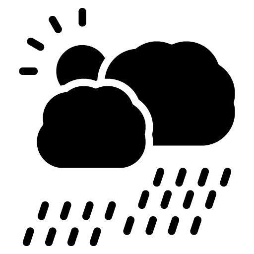 Monsoon Climate Glyph Icon