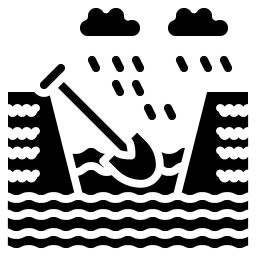 Monsoon Farming Glyph Icon