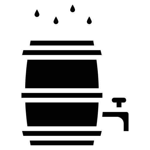 Rain Barrel Glyph Icon