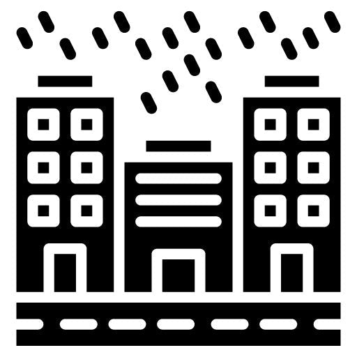 Rainy City Glyph Icon