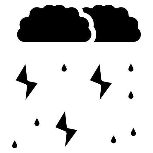 Stormy Weather Glyph Icon