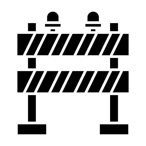 Traffic Barrier Glyph Icon