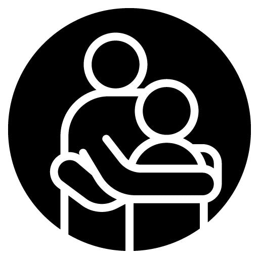 Grandparents Hugs Glyph Icon