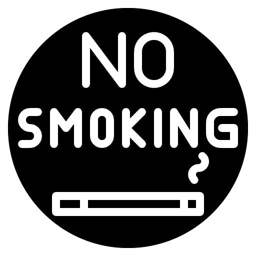 Smoke Free Zone Glyph Icon